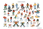 Winter season clipart, a Seasonal Illustration by LyubovZaytseva (Thumbnail 3 of 15)