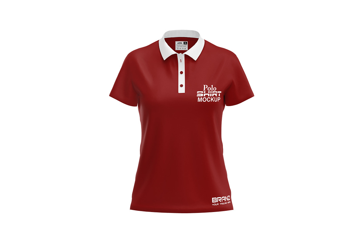Woman Polo Shirt Mockup, a Shirt Mockup by mockupbuys (Photo 4 of 6)