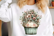 Whimsical spring cupcake clipart, an Illustration by SinaCreation (Thumbnail 7 of 11)