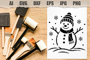 Stencil Snowman Winter Silhouette, an Object Illustration by MARYCRAFTIRIA (Thumbnail 2 of 3)