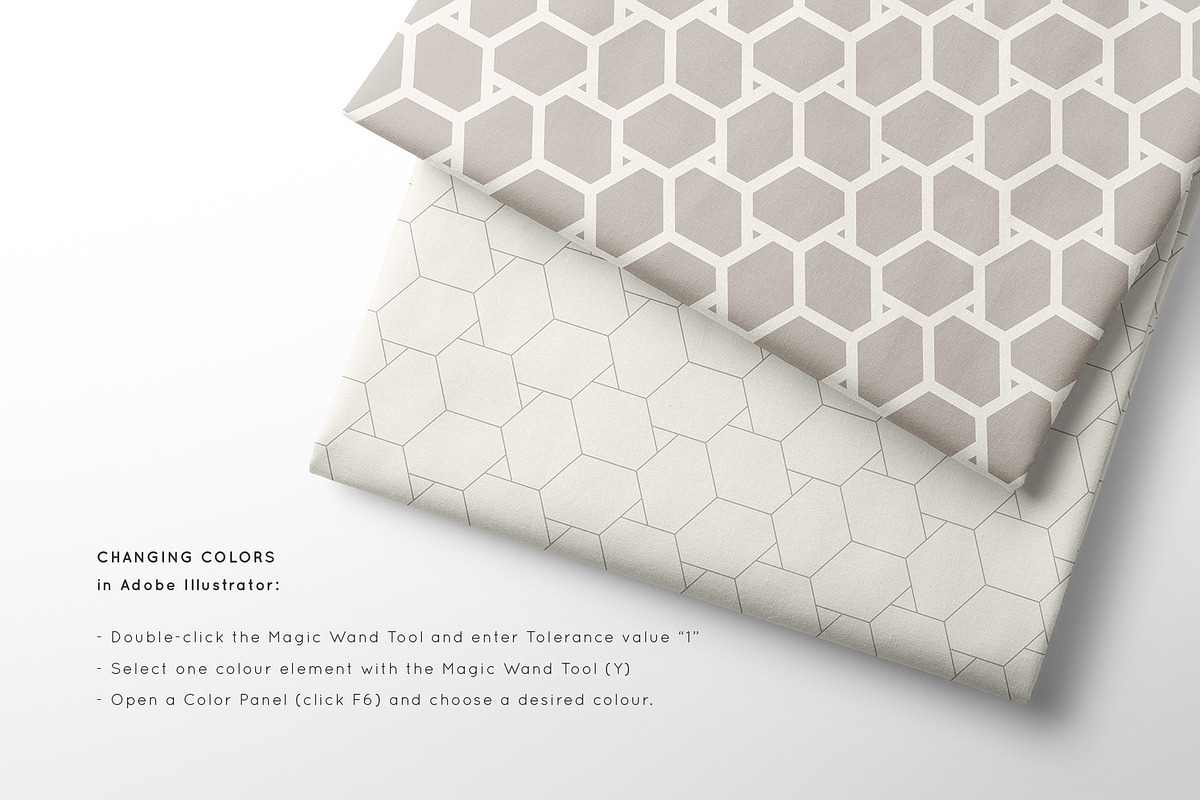 Hexagonal | 42 Seamless Patterns, a Pattern Graphic by Curly_Pat (Photo 11 of 11)