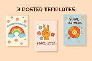 Retro Groovy 70s Clipart Bundle, a Decorative Illustration by JulyGart (Thumbnail 5 of 5)