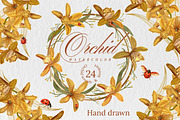 Orchid wreath & Bouquet, an Object Graphic by Floraphoria (Thumbnail 1 of 9)