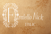 Sale-Fratello Nick Italic Font, a Font by Debi Sementelli (Thumbnail 1 of 3)
