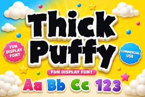 Thick Puffy, a Slab Serif Font by Wow Magic