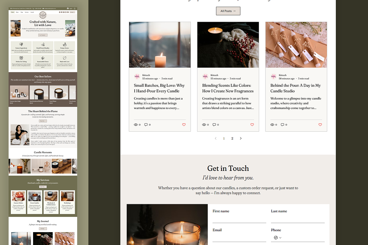 Handmade Webshop Wix Studio Website preview 6