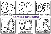 Bedtime ABC Coloring Book, an Object Illustration by Craftsbeefy (Thumbnail 3 of 4)