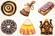 Halloween Cookies Clipart, an Illustration by Rose Art (Thumbnail 2 of 7)