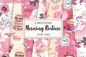 Breakfast digital paper, morning