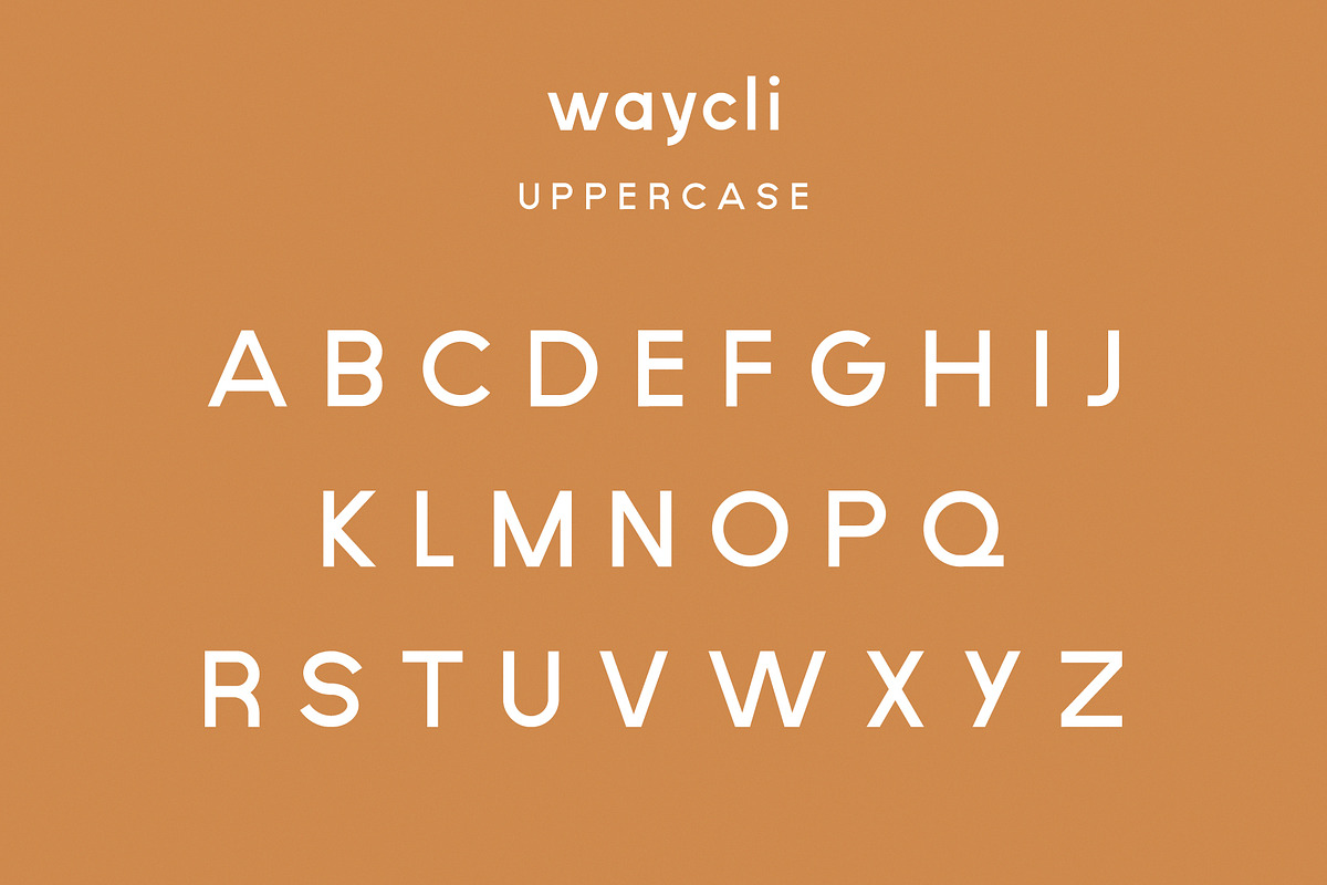 waycli geometric font sans serif, a Sans Serif Font by Izalsye (Photo 4 of 5)