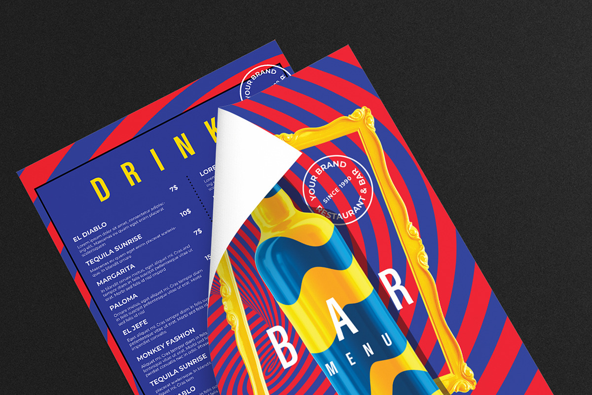 Bar Menu Template, a Flyer Template by BrandPacks (Photo 4 of 6)
