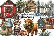 Vintage Christmas Farmhouse Sublimat, an Illustration by Creative Art (Thumbnail 1 of 9)