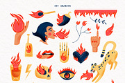 Smoking Hot | Fiery vector set, an Illustration by katieromanoff_art (Thumbnail 2 of 15)