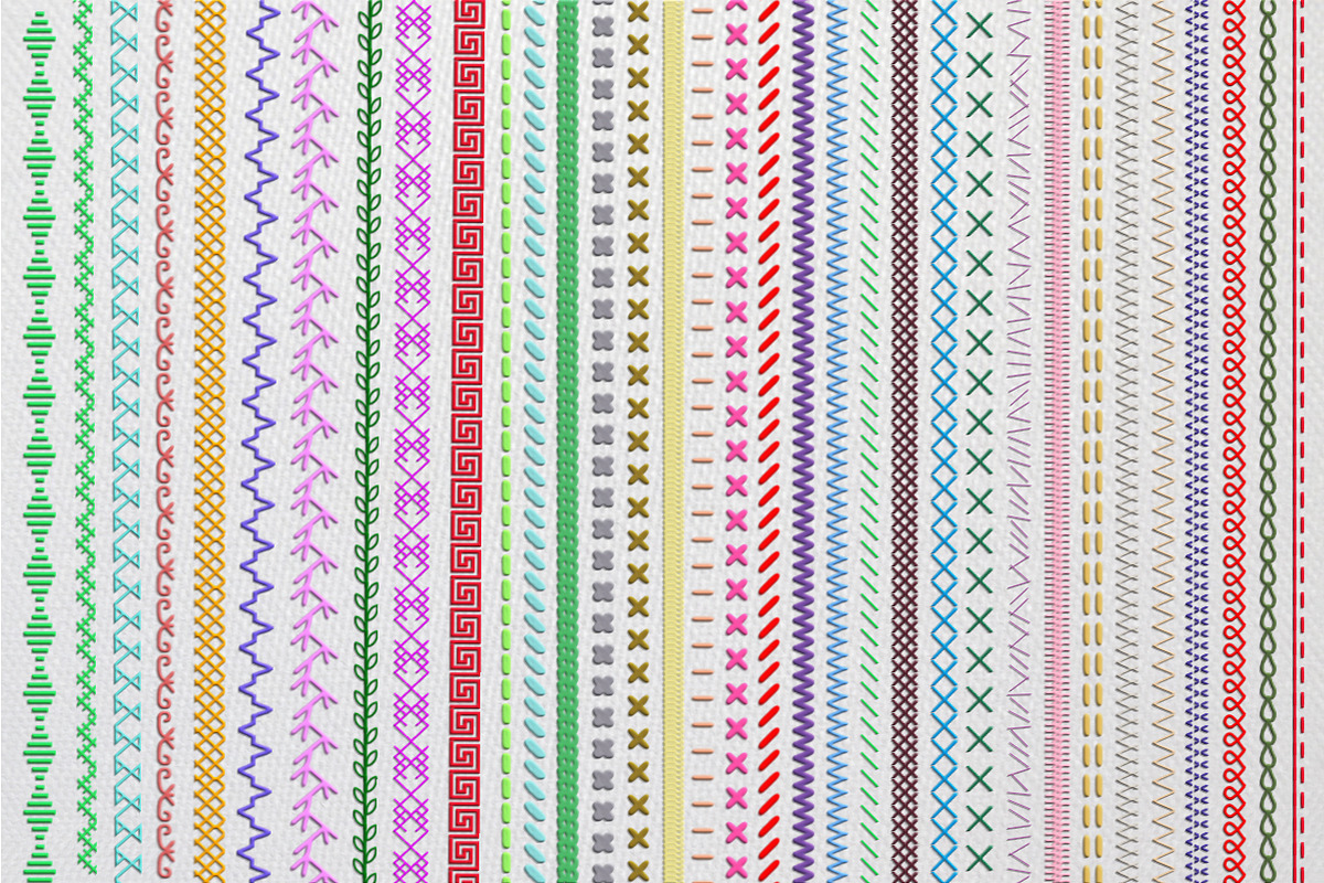 Embroidery Set for Photoshop, a Brush Add-On by ArtPlanet (Photo 2 of 4)
