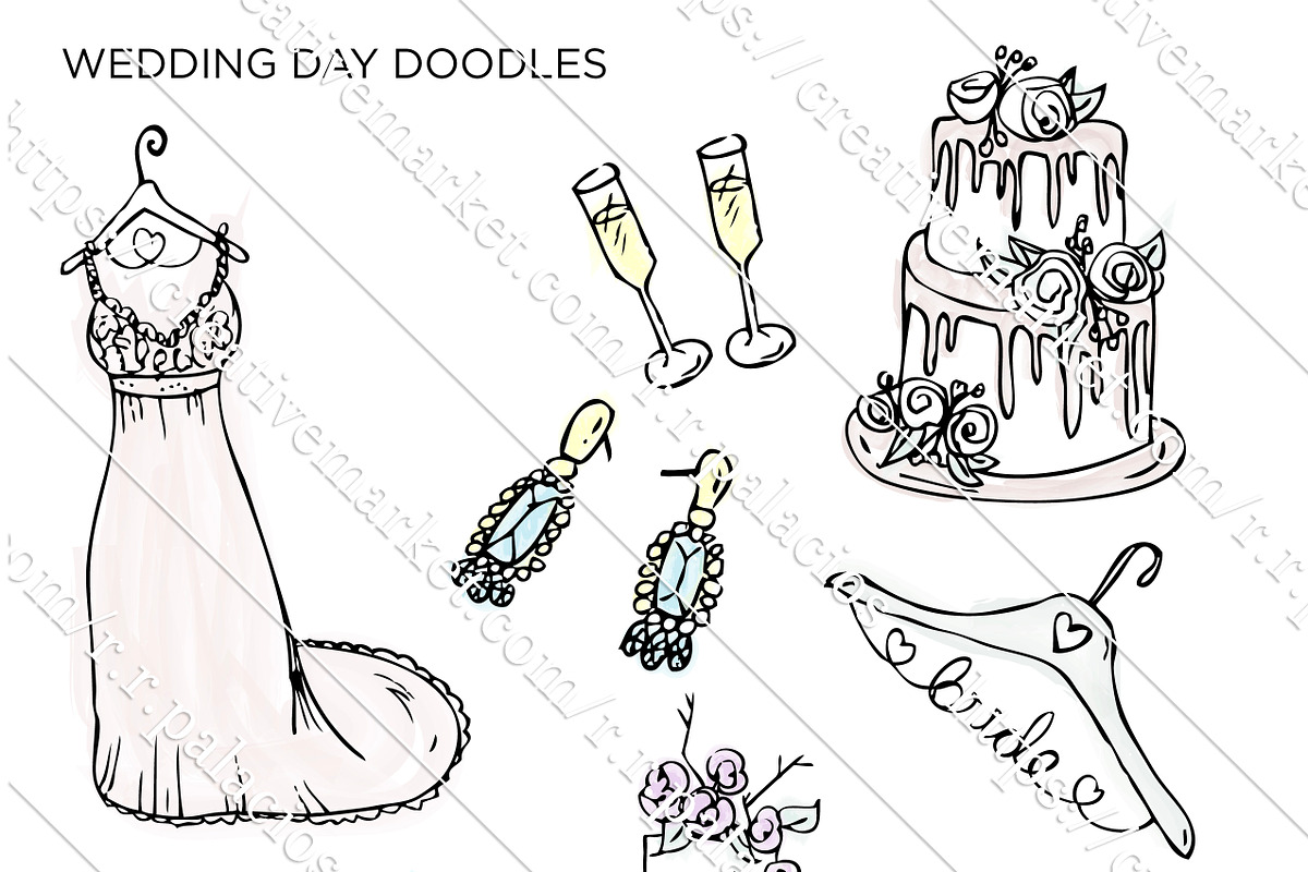 Hand Sketched Vectors - Wedding, an Illustration by r.r.palacios (Photo 2 of 3)