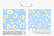 daisy seamless pattern, a Decorative Illustration by Pink Studio Art (Thumbnail 5 of 5)