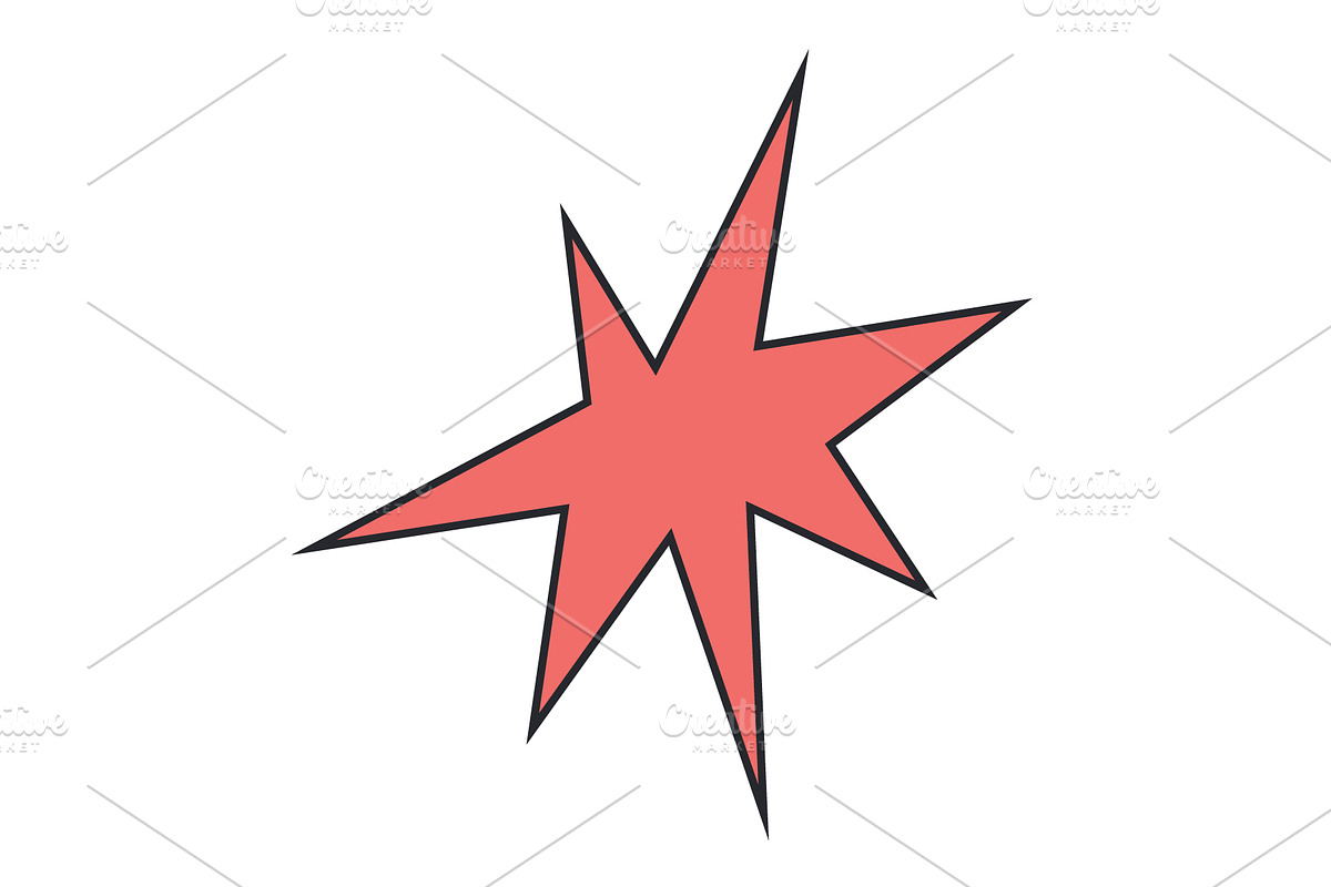 Irregular star shape icons, an Object Graphic by Elena Pimukova (Photo 7 of 16)
