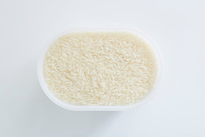 rice grains isolated on white background