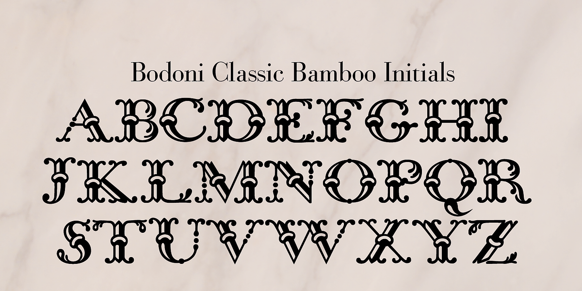 Bodoni Classic Initials, a Script Font by Wiescher-Design (Photo 2 of 6)