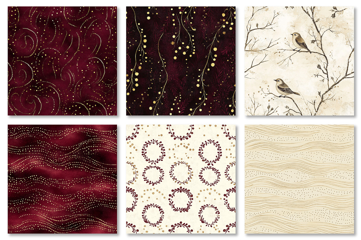 Vintage Holiday Lights Digital Paper, a Texture Graphic by Dream Creation (Photo 3 of 7)