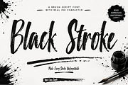Black Stroke – Brush Script Font, a Handwritten Font by cocodesign (Thumbnail 1 of 9)
