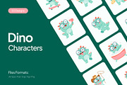 50 Dino Characters Illustration, an Animal Illustration by Brickclay (Thumbnail 1 of 11)