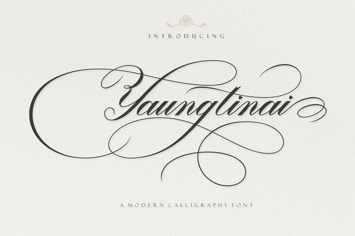 yaungtinai, a Script Font by IM Studio (Photo 1 of 7)