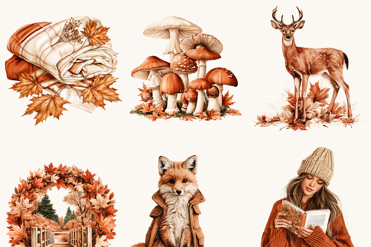 New England Leaf Peeping Clipart, an Object Illustration by BusyDaydesign (Photo 4 of 9)