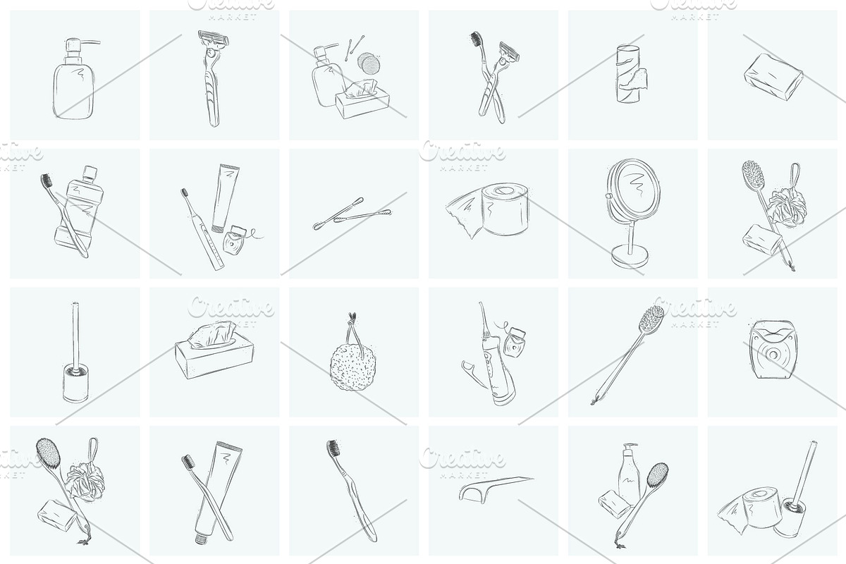 Hygiene Elements, an Outline Icon by Anna (Photo 2 of 3)