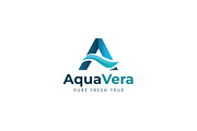 AquaVera Water Logo Template, a Branding & Logo Template by SANB (Thumbnail 1 of 3)
