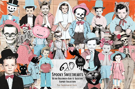 Spooky Sweethearts: whimsical retro