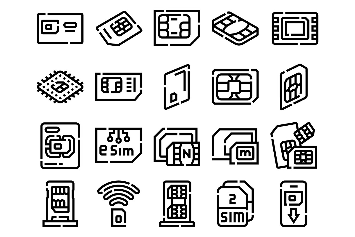 Sim card types and electronic sim, an Object Graphic by pikepicture (Photo 2 of 3)