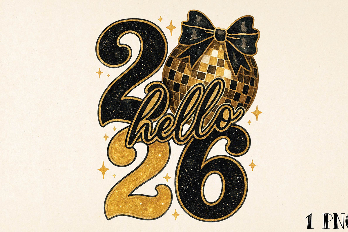 Hello 2026 Png, New Years Eve Png, an Illustration by DreamPrint404 (Photo 1 of 6)