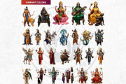 Hindu Gods Pantheon cliparts V2, a Person Illustration by ThatsDesignArt (Thumbnail 5 of 12)