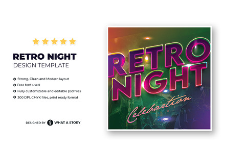 Retro Night Flyer Template