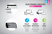 Electronic devices - vector set, an Object Graphic by Infographic Template Shop (Thumbnail 1 of 2)