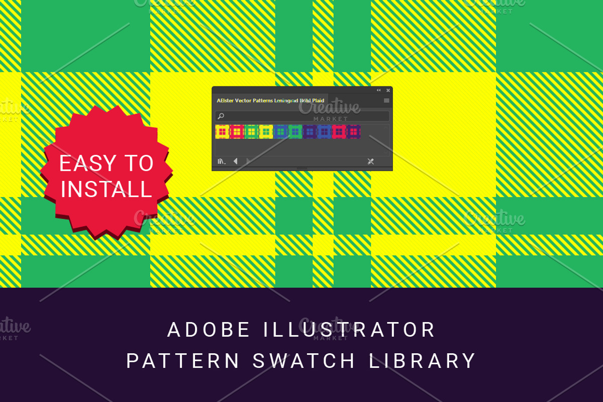 10 Patterns - Leningrad Bold Plaid, a Pattern Graphic by Anne Elster Design (Photo 3 of 3)