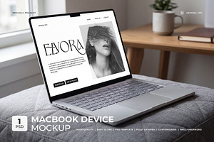 Elvora - Macbook Device Mockup