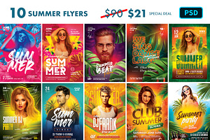 10 Summer Flyer Bundle