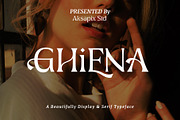 Ghiena - Display Serif Typeface, a Serif Font by Aksapix Studio (Thumbnail 1 of 10)