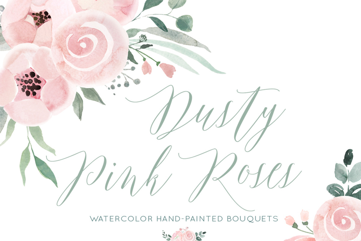 Dusty Pink Roses, a Decorative Illustration by AnnelyBlooms (Photo 2 of 7)