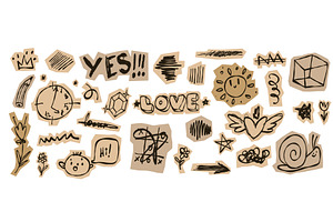 Pack of hand drawn kid doodle, an Illustration by art PVP - market