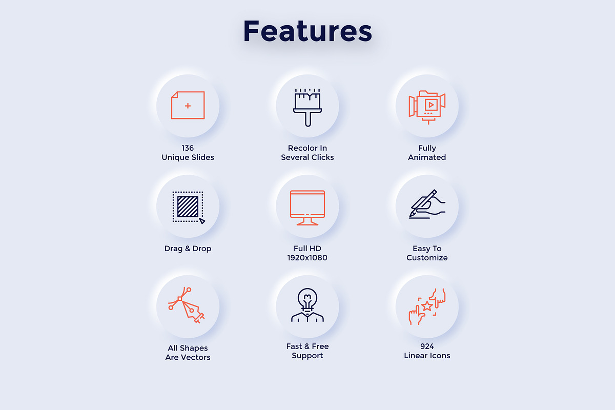 Minimal Neumorphism Template, a Presentation Template by Andrew Kras Design (Photo 3 of 9)