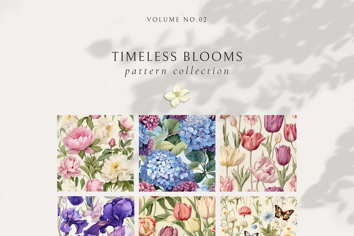 Vintage Botanicals Floral Patterns, a Pattern Graphic by Olya Creative (Photo 3 of 18)