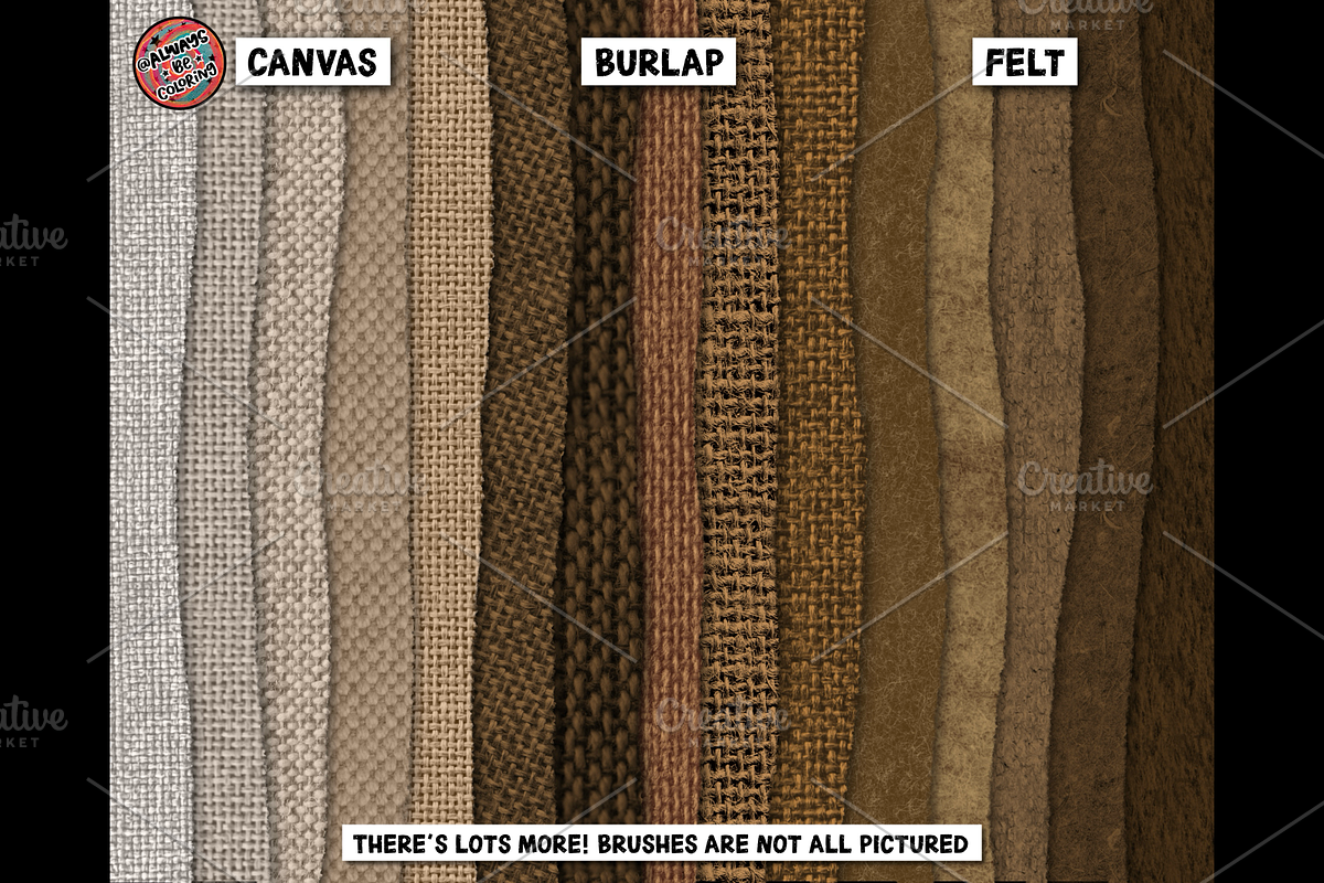 Procreate Fabric Texture Brush Bundl, a Brush Add-On by AlwaysBeColoring (Photo 6 of 15)