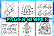 Halloween Vibes Bold & Easy Coloring, an Animal Illustration by Printable Design Store (Thumbnail 3 of 4)