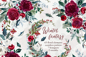 PNG Files Winter fantasy 3, a Decorative Illustration by Art Watercolor Stories