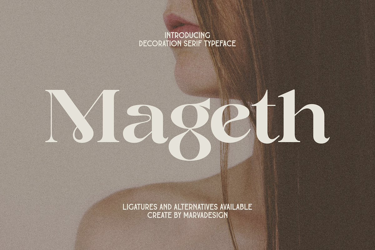 Mageth - Decoration Serif, a Serif Font by Marvadesign (Photo 1 of 10)