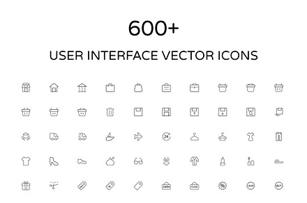 User Interface Outline Vector Icons, an Outline Icon by Creative Stall
