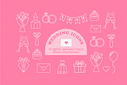 Wedding Icons, an Outline Icon by Haleigh Peterson Studio (Thumbnail 1 of 3)